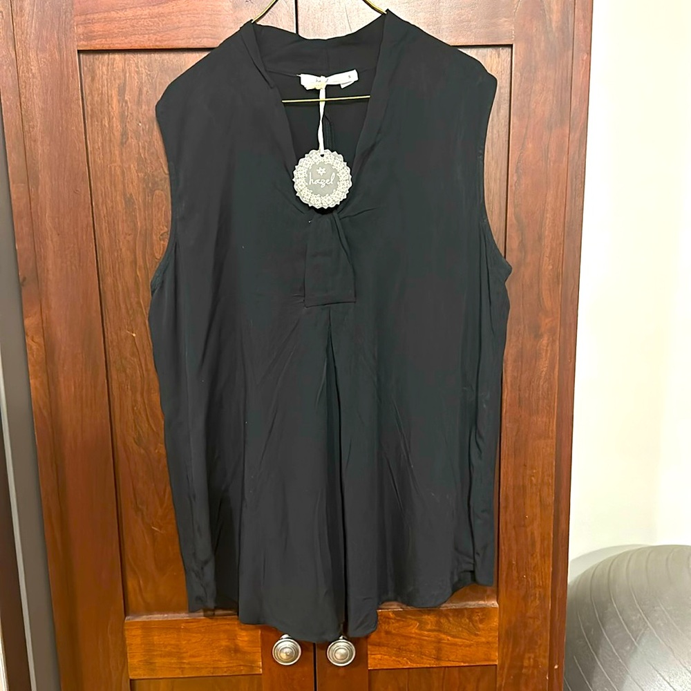 NWT.  Hazel black sleeveless women’s shirt.  Small.